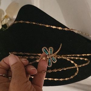 Estate Arabic back Necklace Turquoise Charm